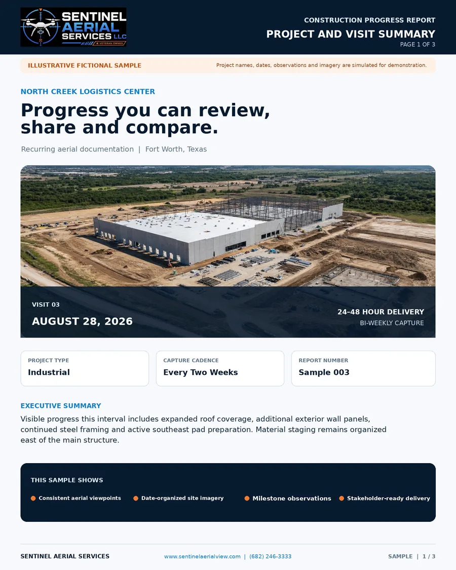 Sample report project summary page
